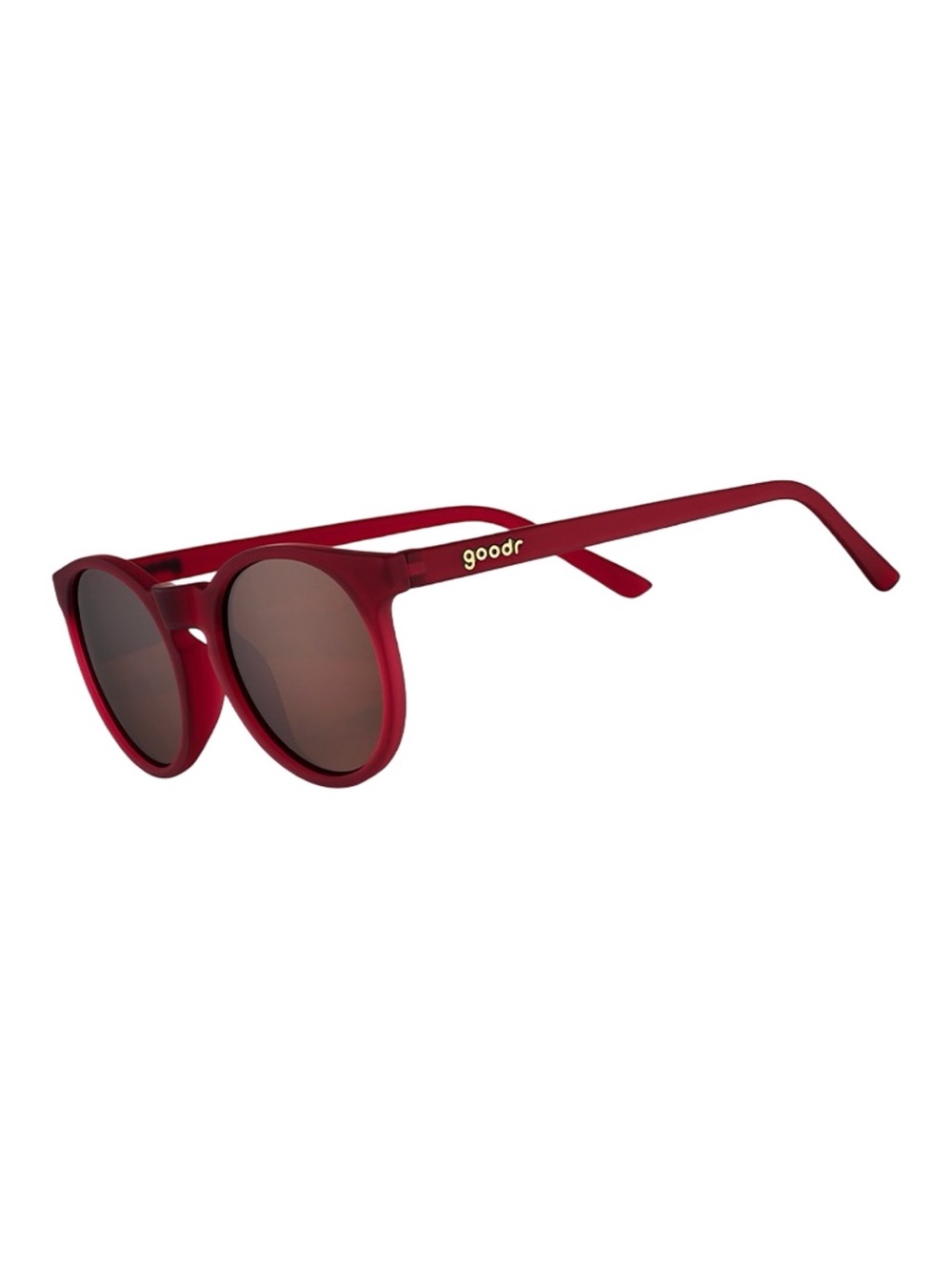 goodr Circle G I’m Wearing Burgundy Round Sunglasses - Dark Red - Unisex